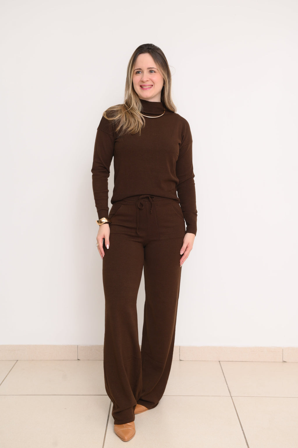 CONJUNTO  TRICOT MODAL TÂNIA ELEGANCE