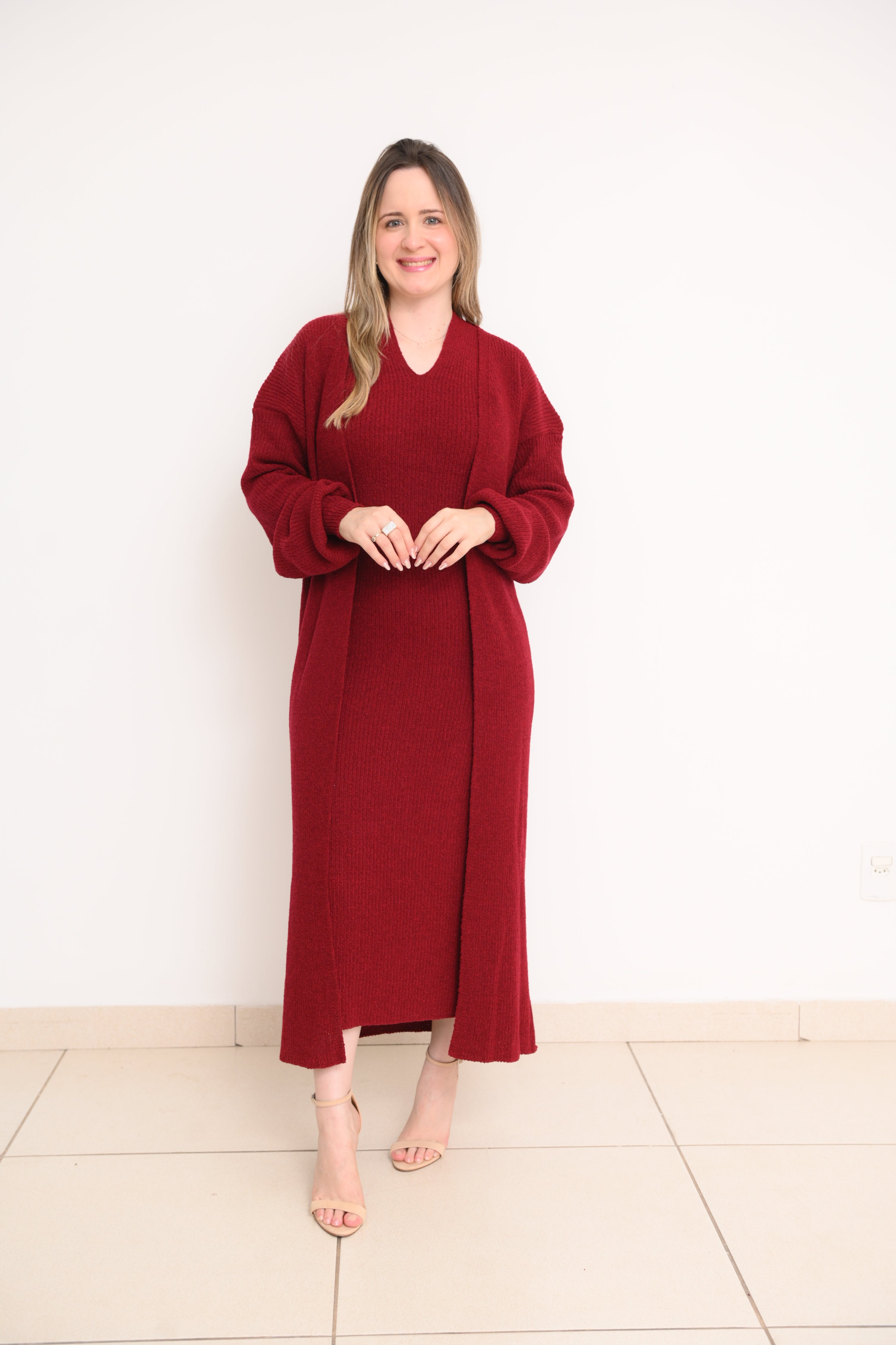 CONJUNTO VESTIDO CASACO MARILZA