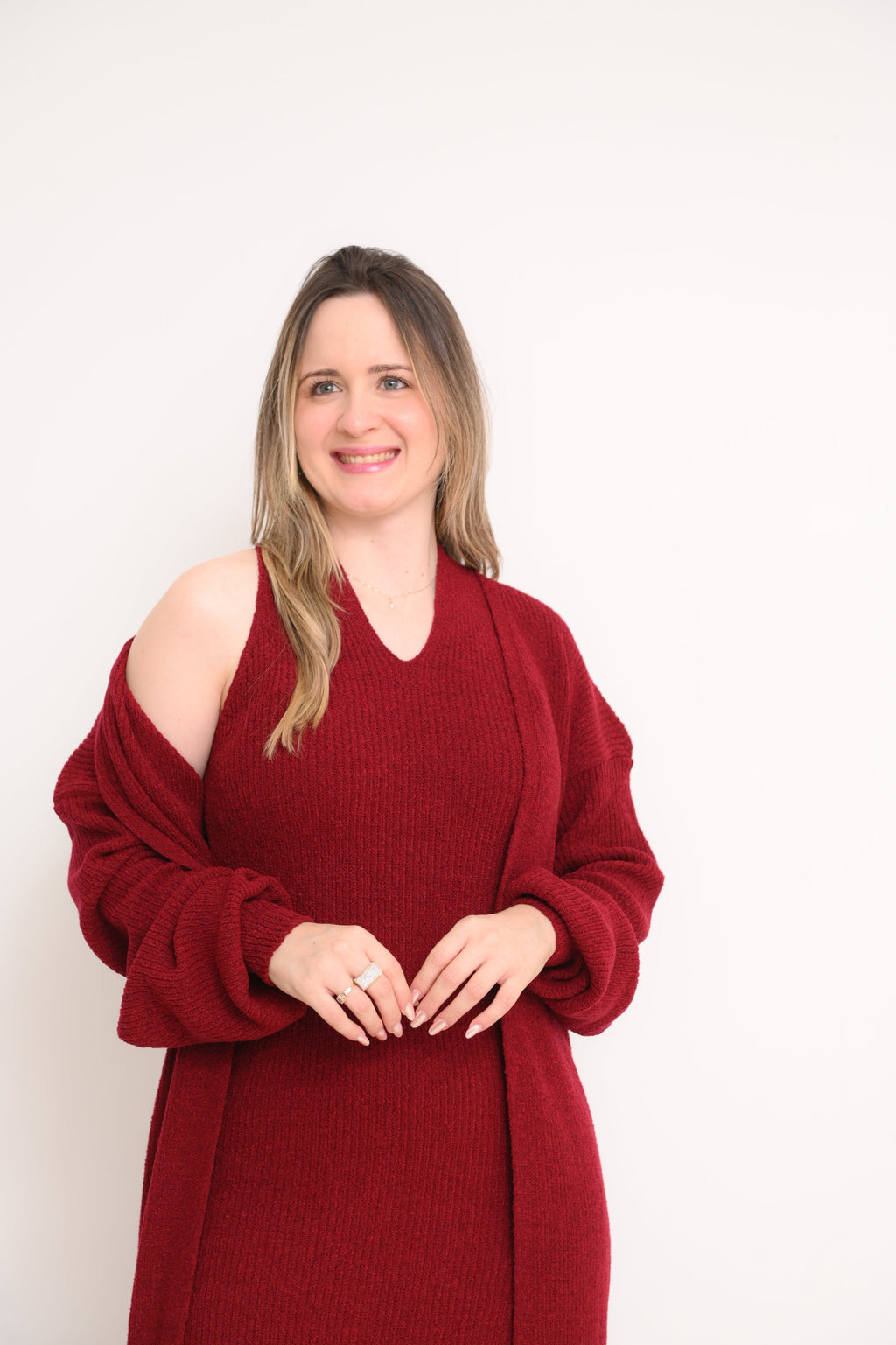 CONJUNTO VESTIDO CASACO MARILZA