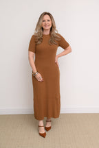 VESTIDO CANELADO NUBIA